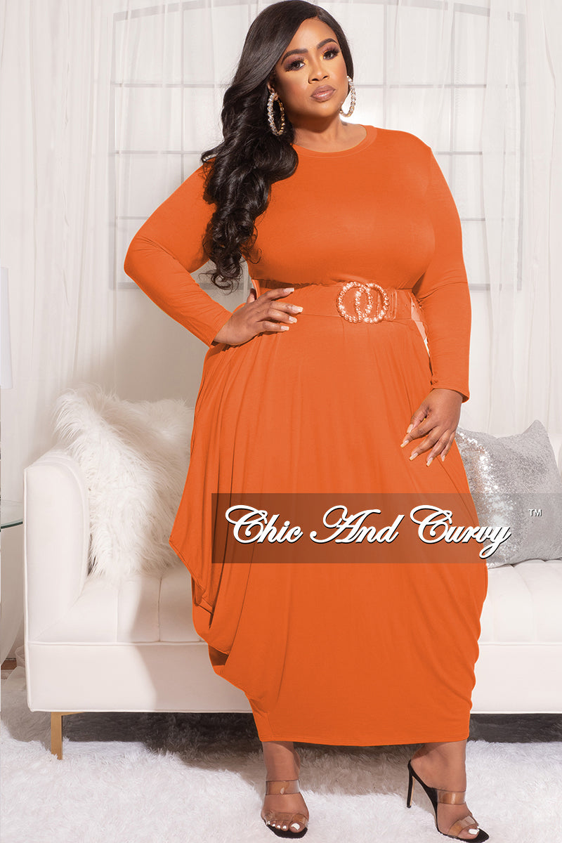 plus size orange dress
